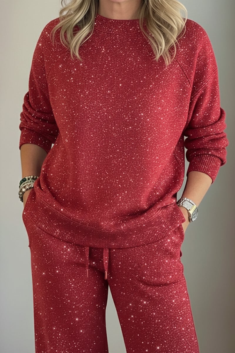 Celia - Zweiteiler: Jacke und Hose mit schimmerndem Finish