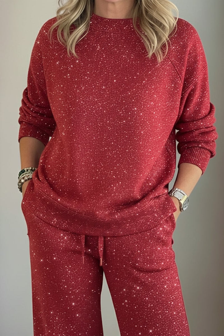 Celia - Zweiteiler: Jacke und Hose mit schimmerndem Finish