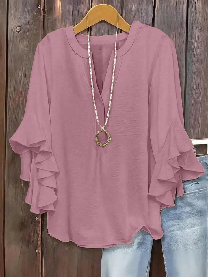 Norabelle - Elegante Bluse mit Rüschenärmeln