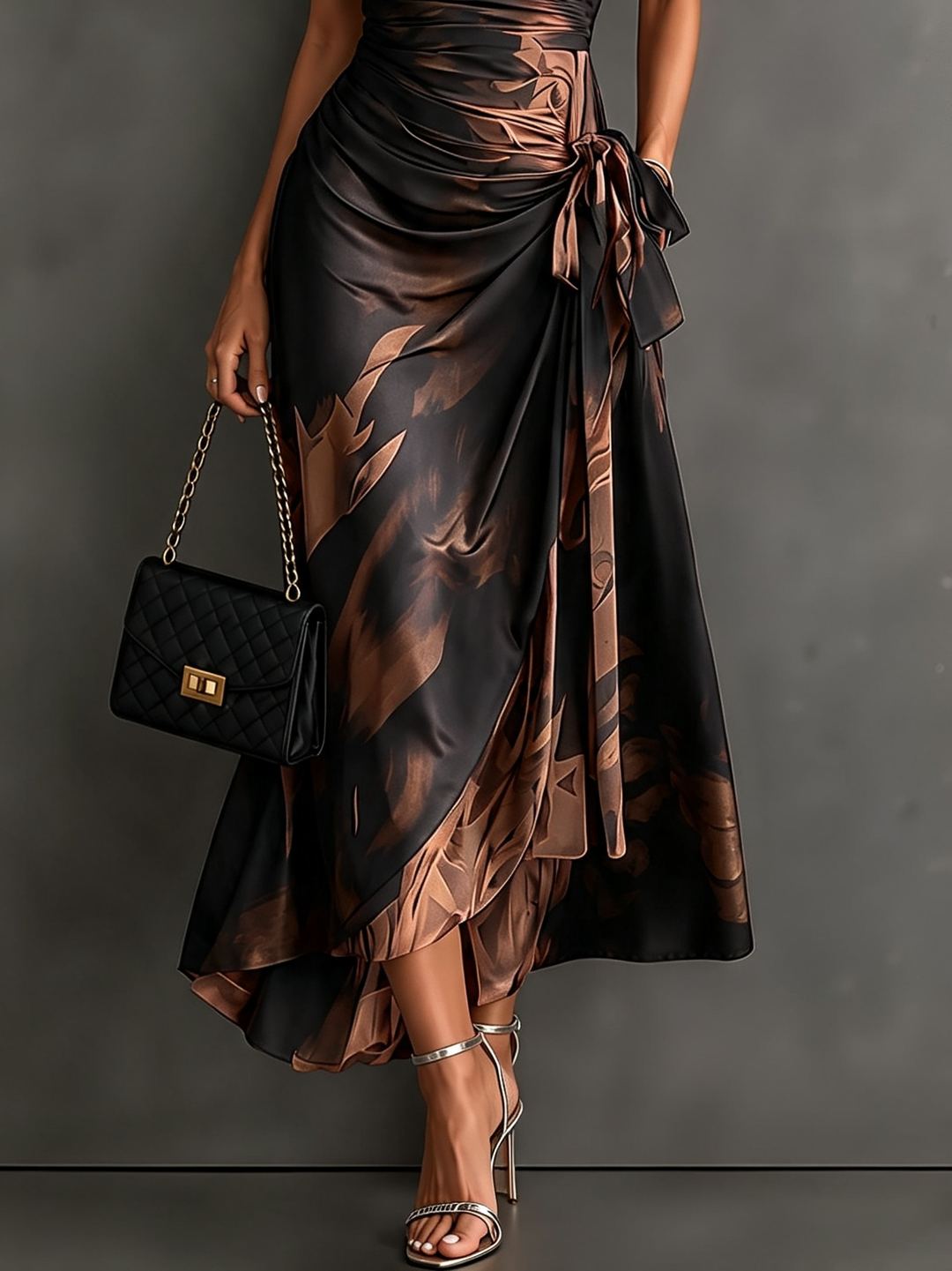 Kaia - Weiches Wickel-Hemdblusenkleid