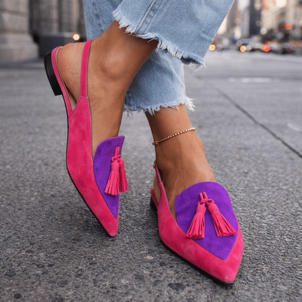 Delisia - Handgefertigte Sandalen mit Quastenriemen