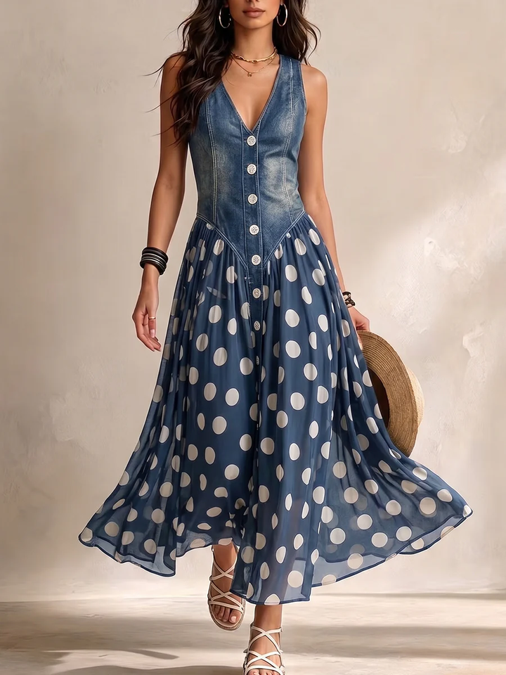 Orianelle - Elegantes Polka-Dot-Kleid