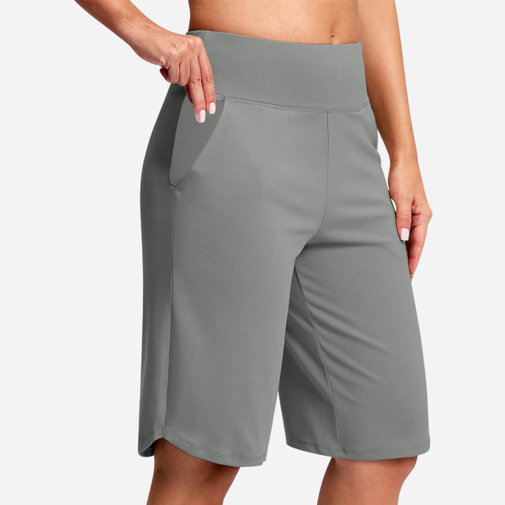 Odeliora - Hochtaillierte, komfortable Bermudashorts
