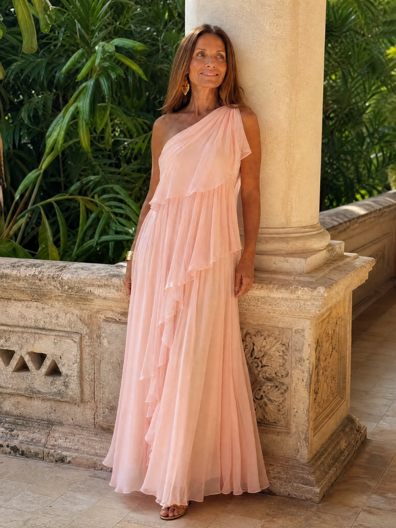 Katriana - Soft-Touch-Maxikleid mit Rüschen