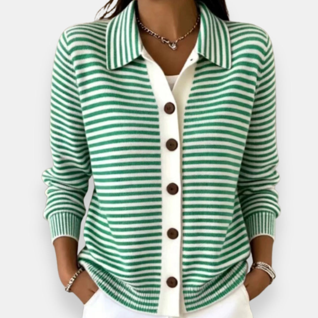 Briana - Weicher gestreifter Cardigan
