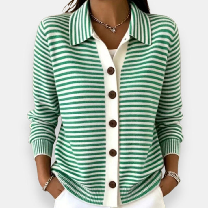 Briana - Weicher gestreifter Cardigan