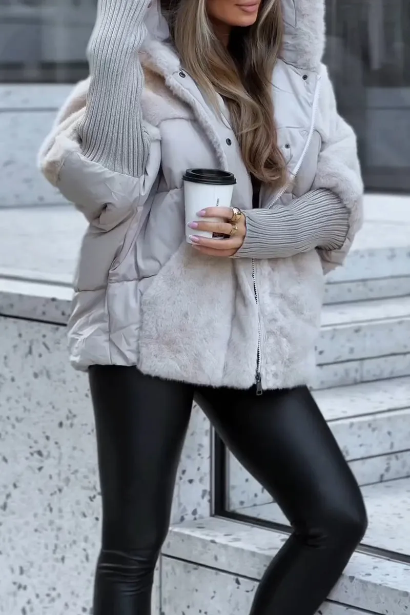 Audra - Wattierte Winterjacke mit Kapuze