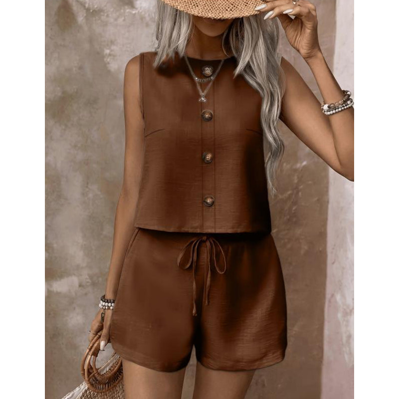 Abilene - Strukturiertes Set aus Tanktop und Shorts