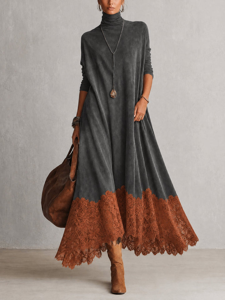 Pamina - A-Linien-Kleid mit Spitzenpaneelen
