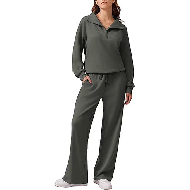 Maud - Legeres Half-Zip-Zweiteiler-Set