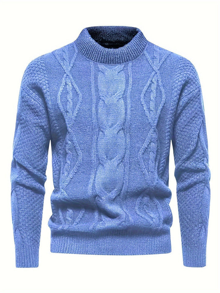 Kael - Zopfstrick-Pullover mit Stehkragen