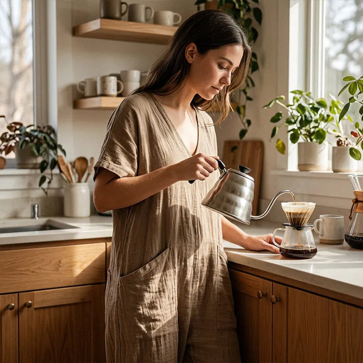 Evelisse - Lässiger Jumpsuit mit Fledermausärmeln und Taschen