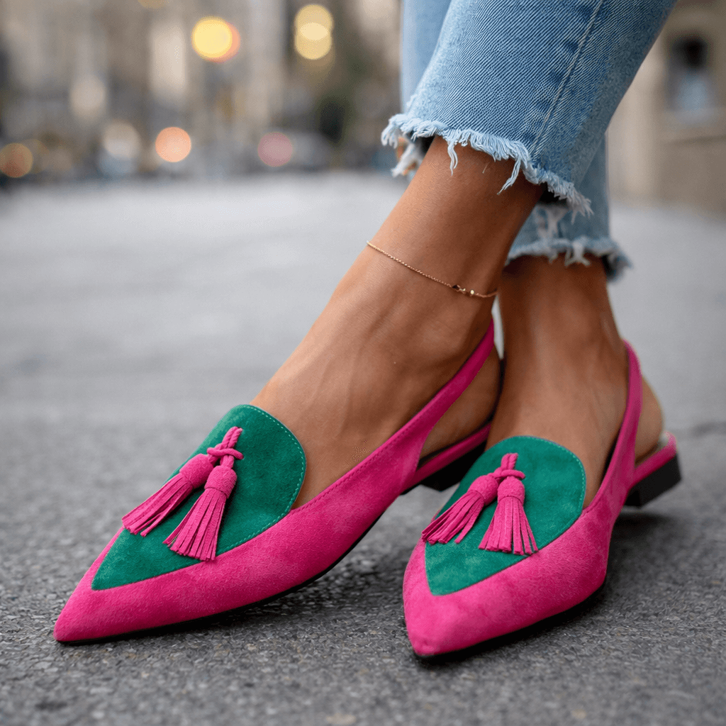 Delisia - Handgefertigte Sandalen mit Quastenriemen