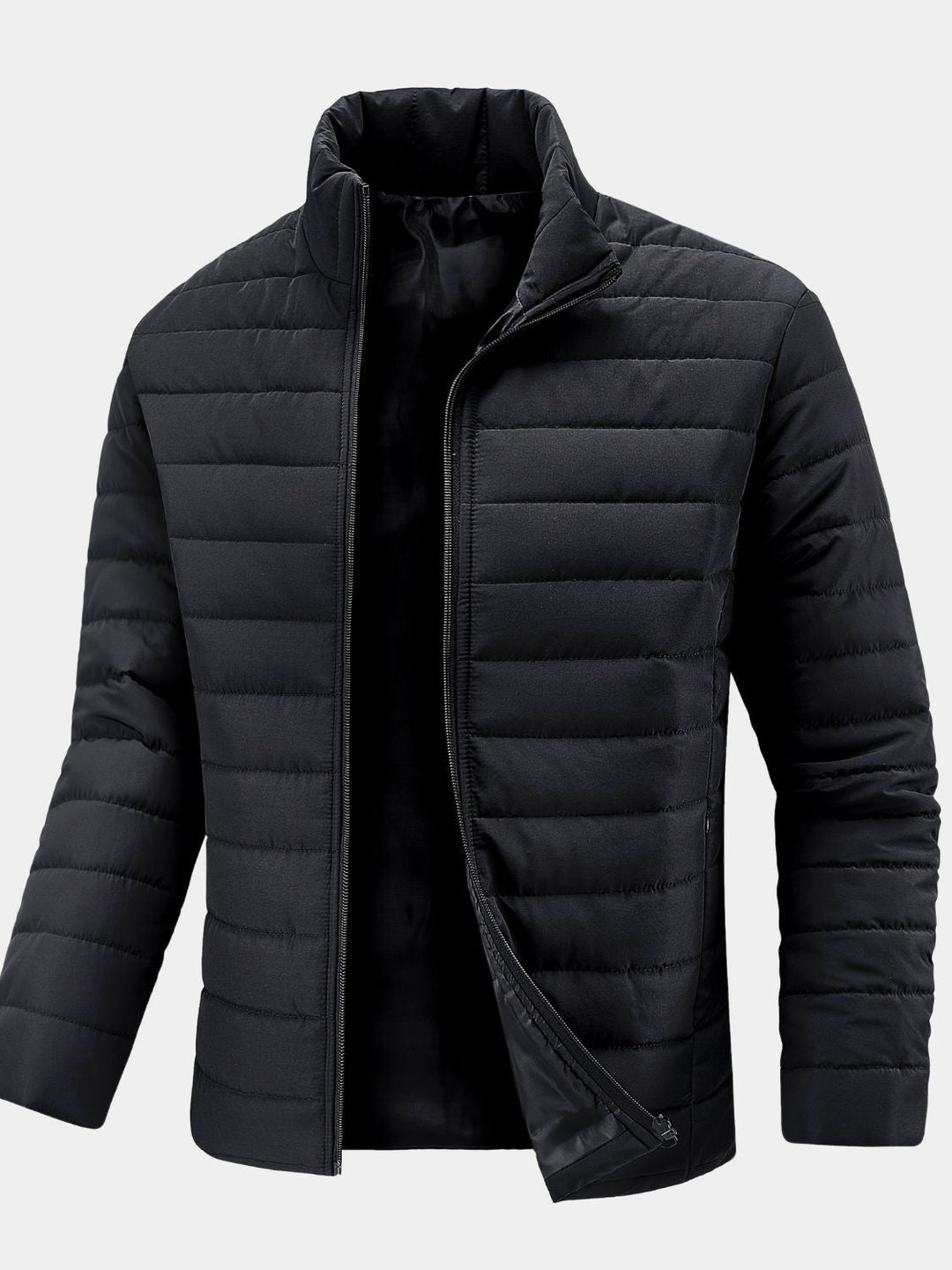 Cael - Strukturierte Jacke mit hohem Kragen