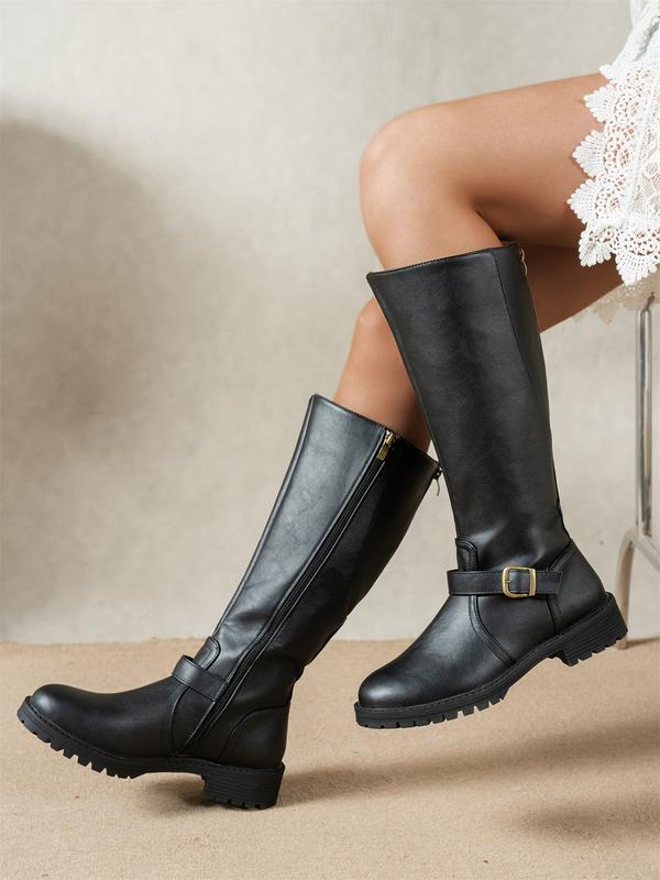 Estera - Elegante Stiefel mit doppeltem Reißverschluss und Blockabsatz