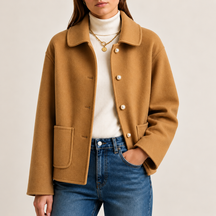 Genevara - kurz geschnittene Soft-Touch-Jacke