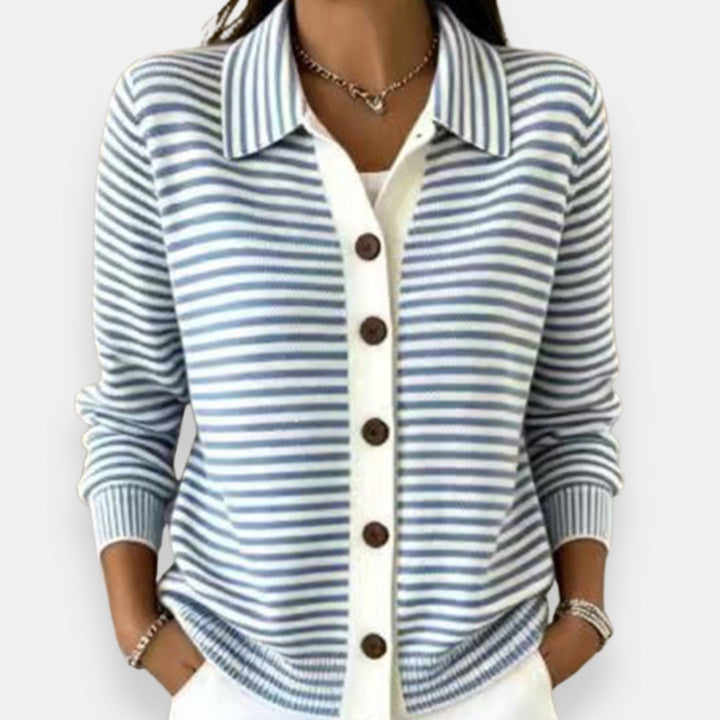 Briana - Weicher gestreifter Cardigan