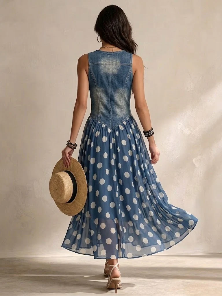Orianelle - Elegantes Polka-Dot-Kleid