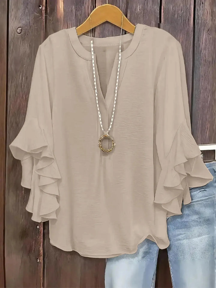 Norabelle - Elegante Bluse mit Rüschenärmeln