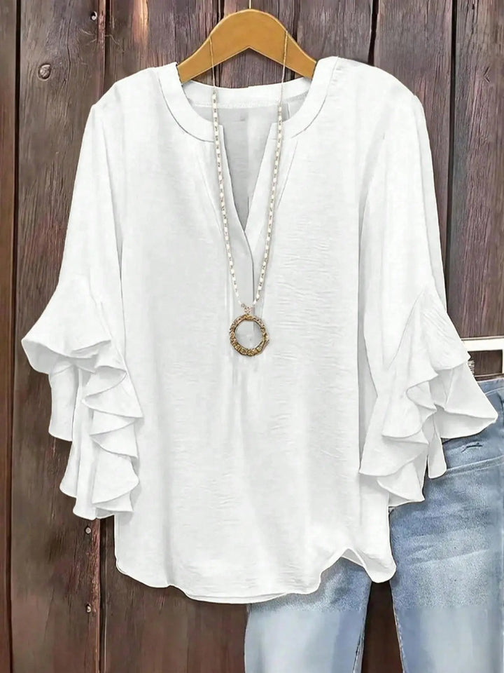 Norabelle - Elegante Bluse mit Rüschenärmeln
