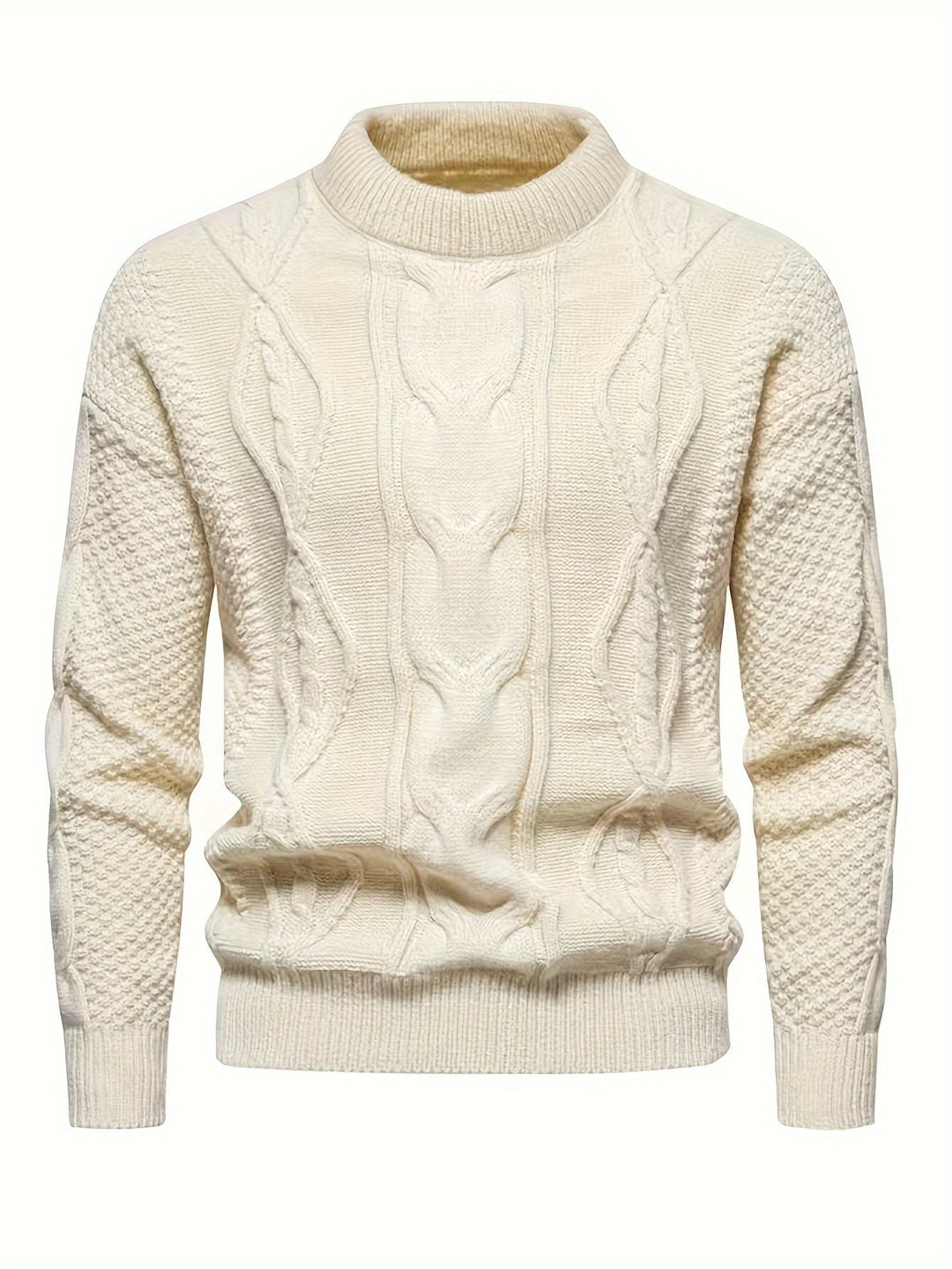 Kael - Zopfstrick-Pullover mit Stehkragen