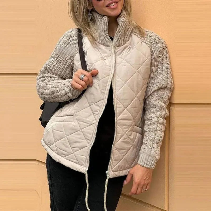 Corisanna - warme Strickjacke mit Reißverschluss