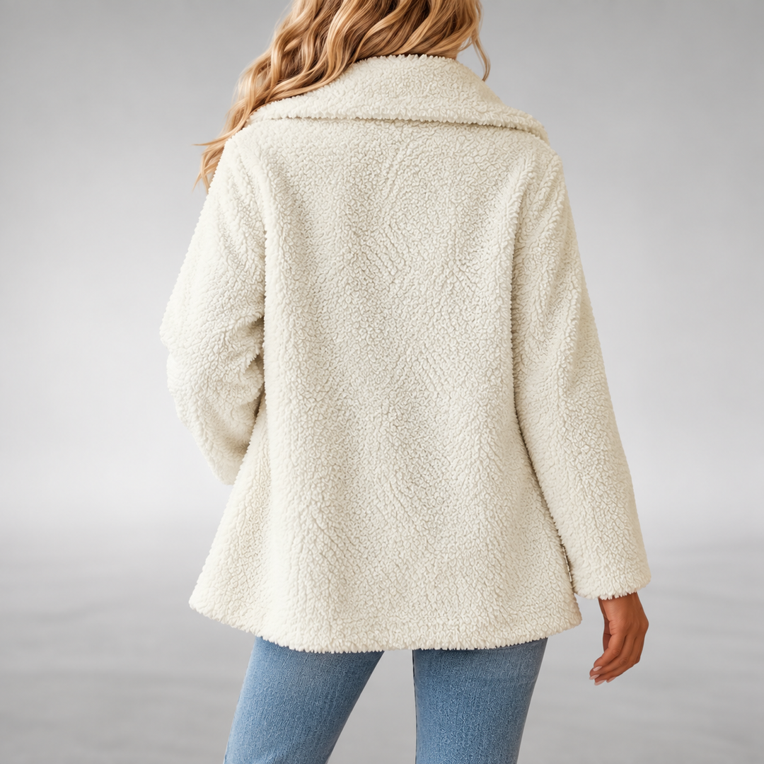 Aerona - Teddy-Mantel mit Soft-Touch-Leopardenmuster