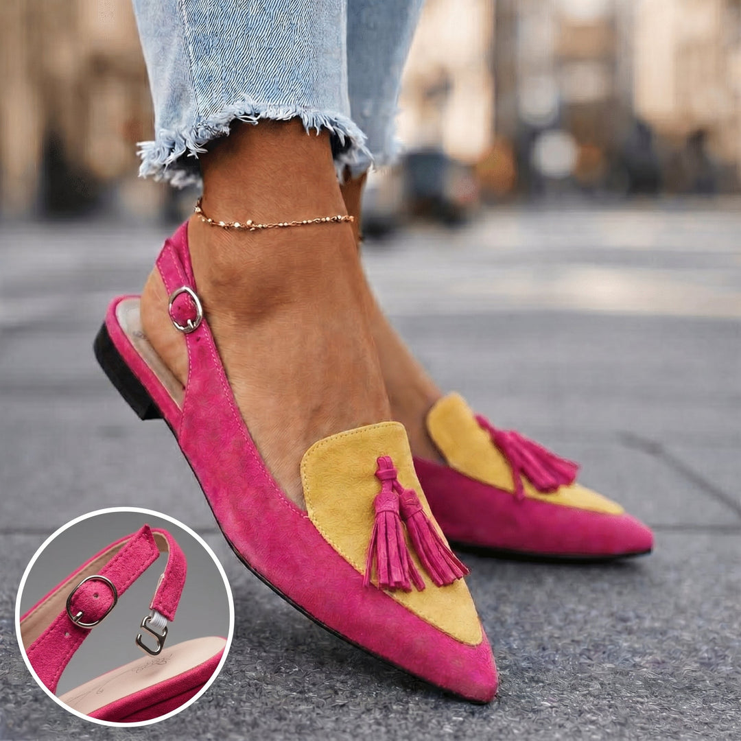 Margot - Slingback-Sandalen mit Quasten und Softtouch-Finish