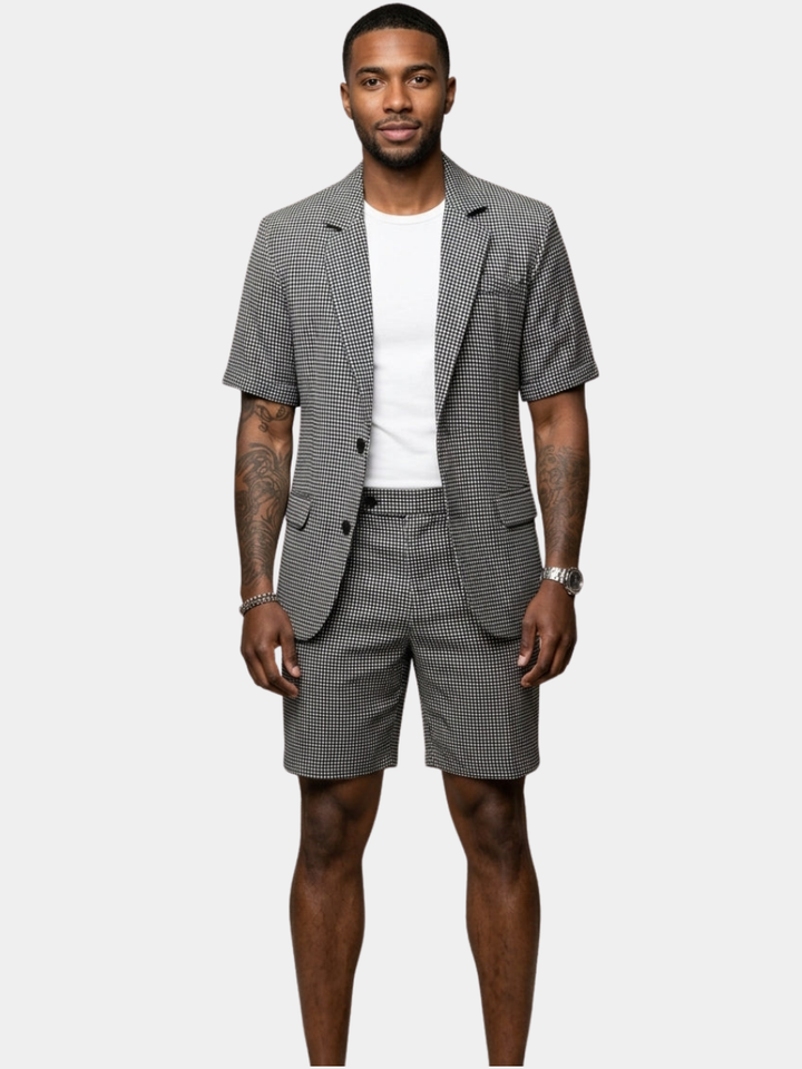 Rufus - Taillierter Karo-Shorts-Anzug