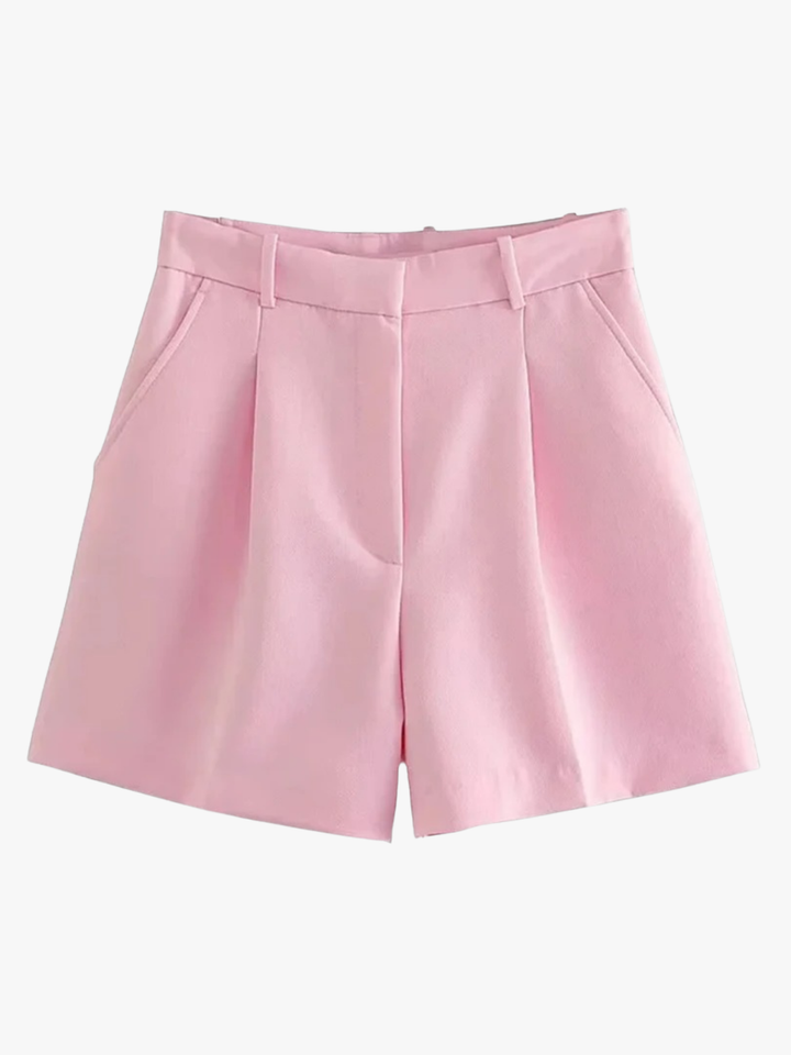 Mirelle - maßgeschneiderte hochtaillierte Bundfalten-Shorts