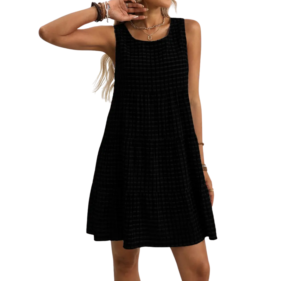 Elsie - ärmelloses, gestuftes Minikleid