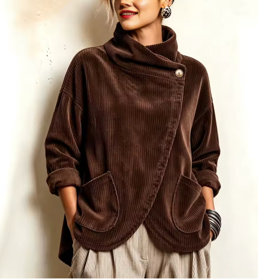 Sioned - Strukturierter Oversize-Strickblazer
