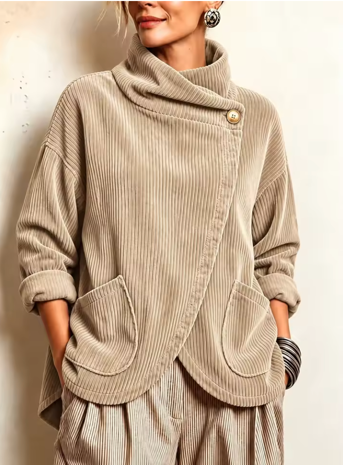 Sioned - Strukturierter Oversize-Strickblazer