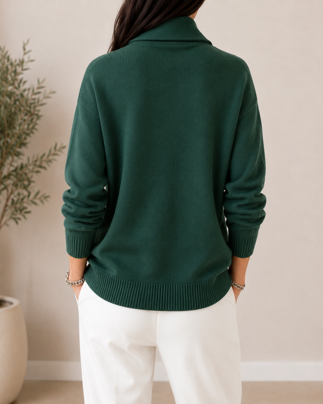 Amandina - Weichgriffiger V-Ausschnitt-Pullover