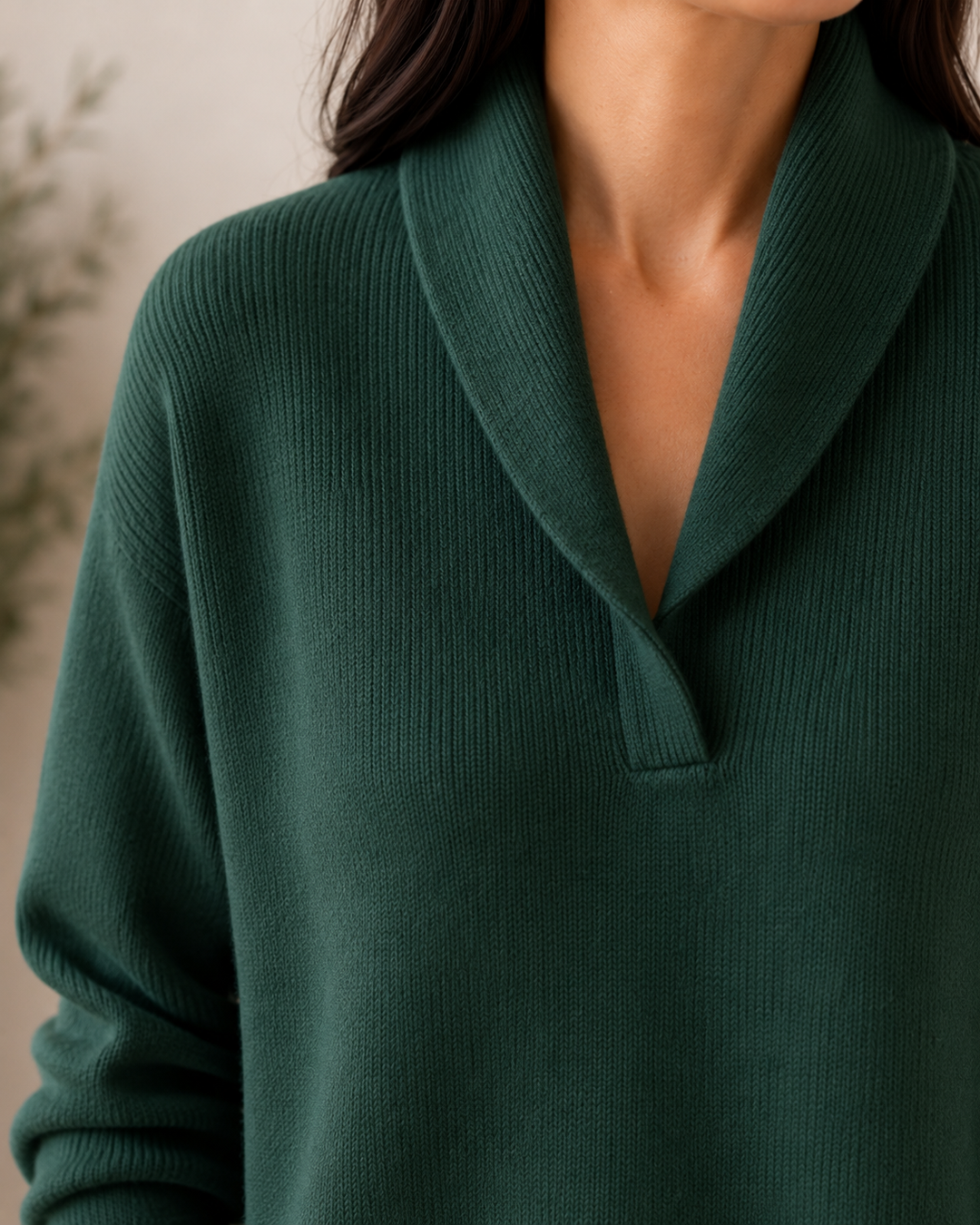 Amandina - Weichgriffiger V-Ausschnitt-Pullover