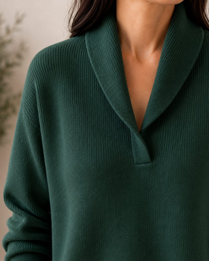 Amandina - Weichgriffiger V-Ausschnitt-Pullover