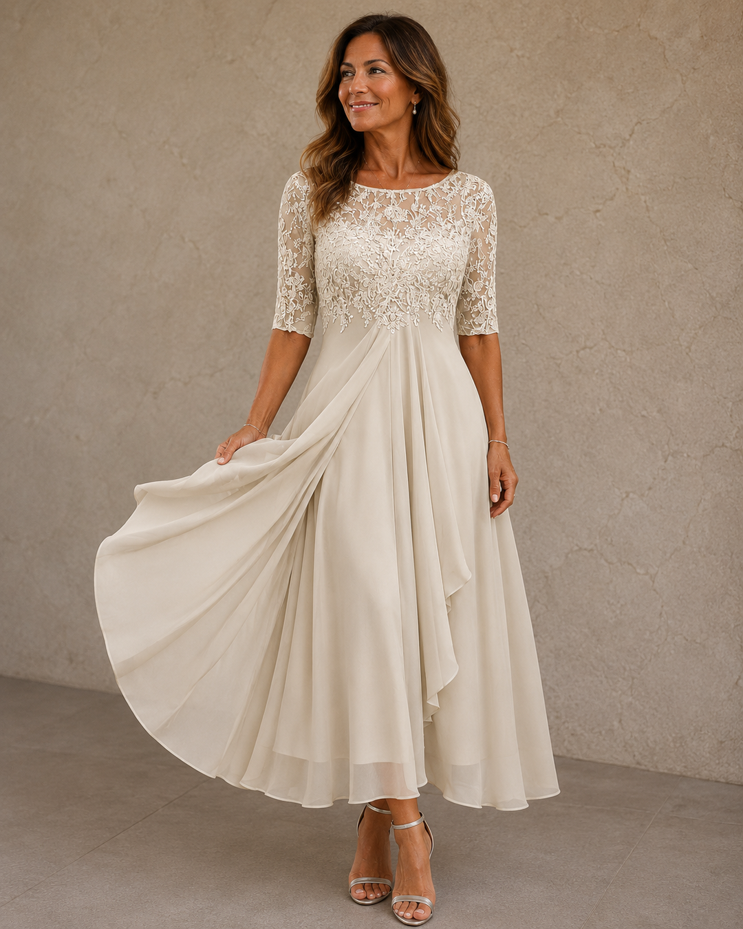 Esteline - Festliches Soft-Touch-Kleid