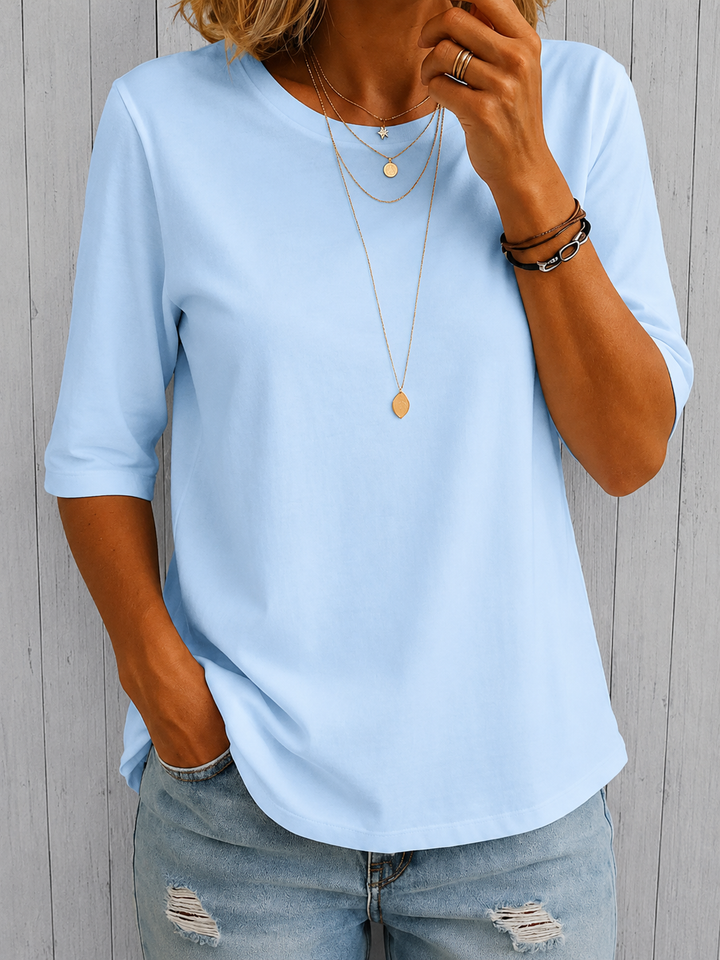 Bellavie - Klassische Bluse mit Rundhalsausschnitt