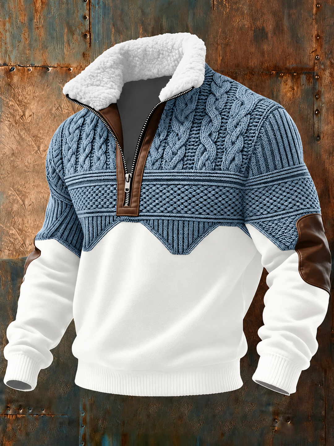 Brady - Soft-Touch-Pullover in Strickoptik