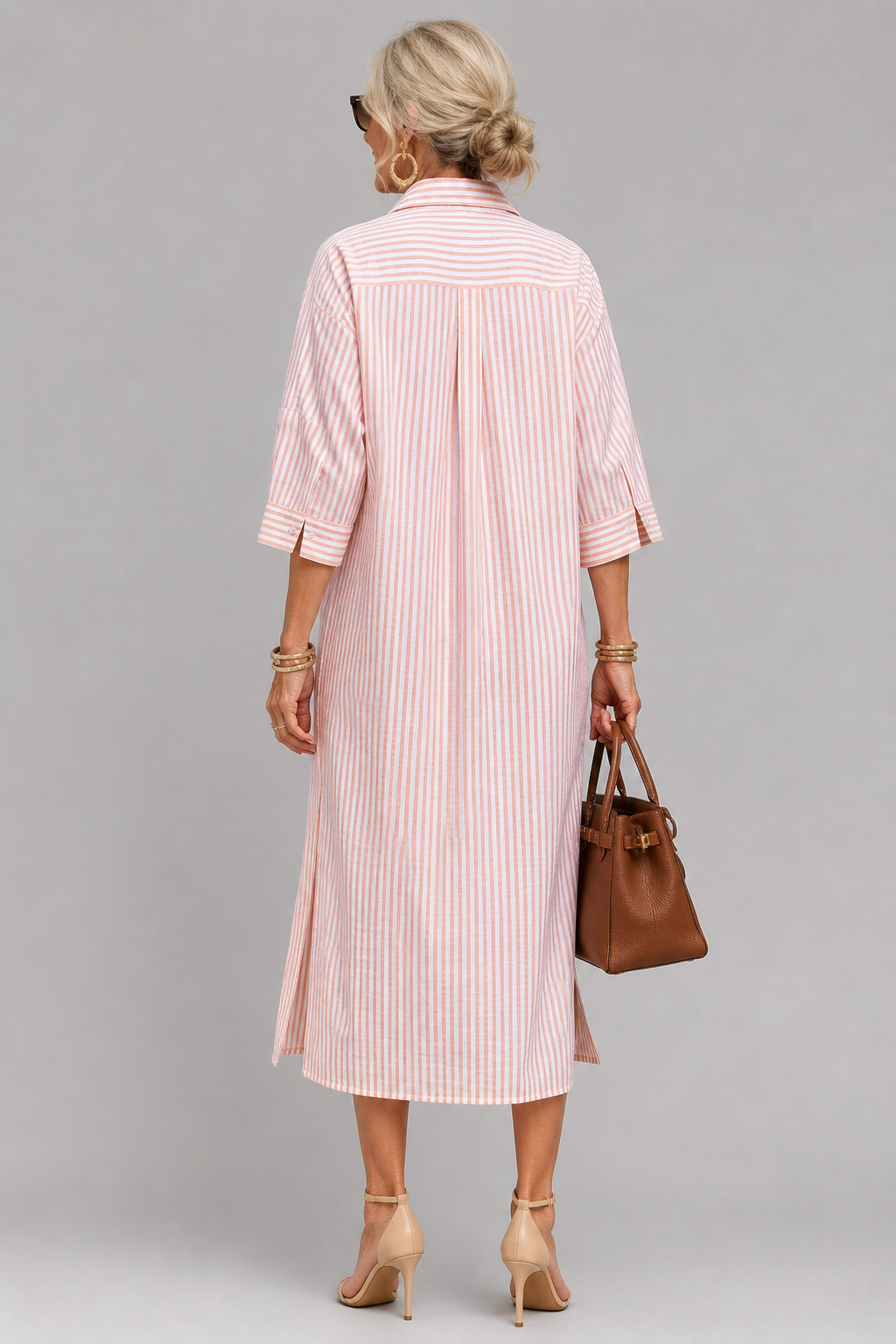 Rosabella - Knitterfreies Midikleid mit Gürtel