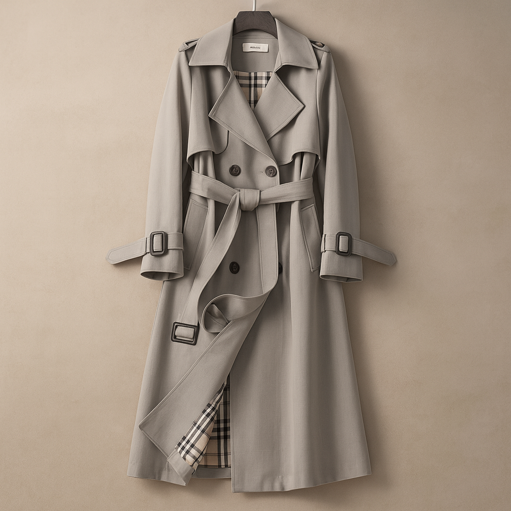 Lila - Taillierter Trenchcoat