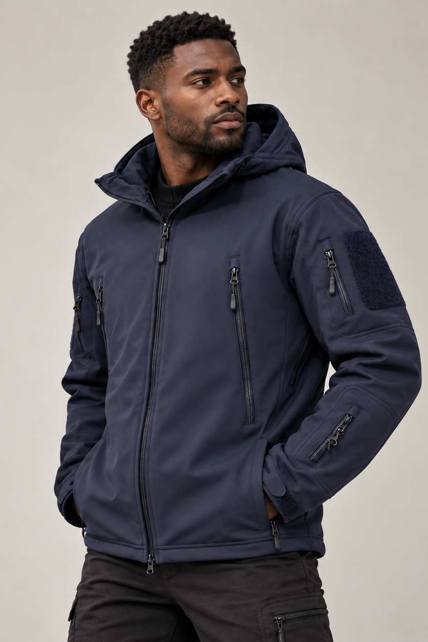 Arno - Slim-Fit-Jacke mit Kapuze