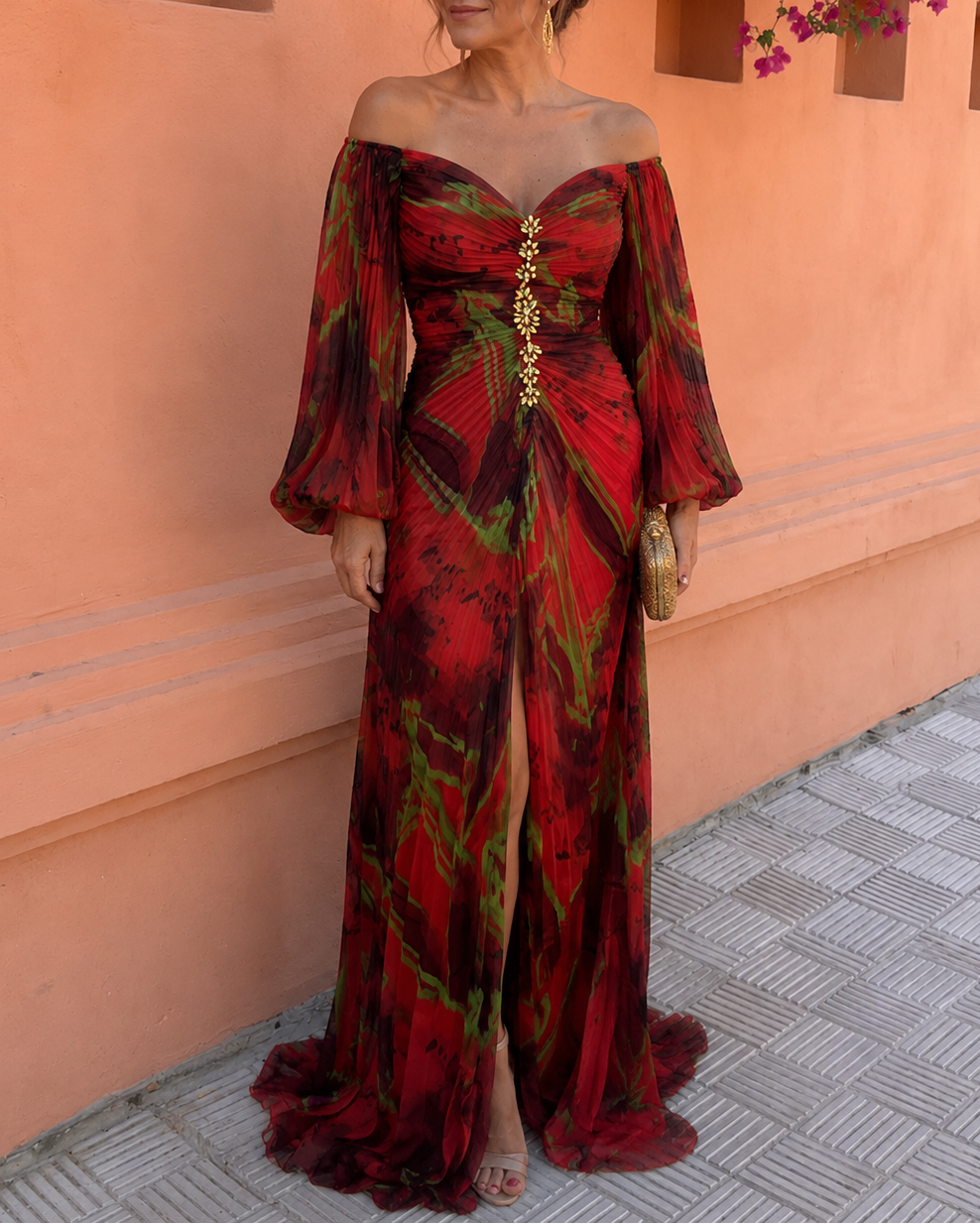 Avalora - Elegantes florales Maxikleid
