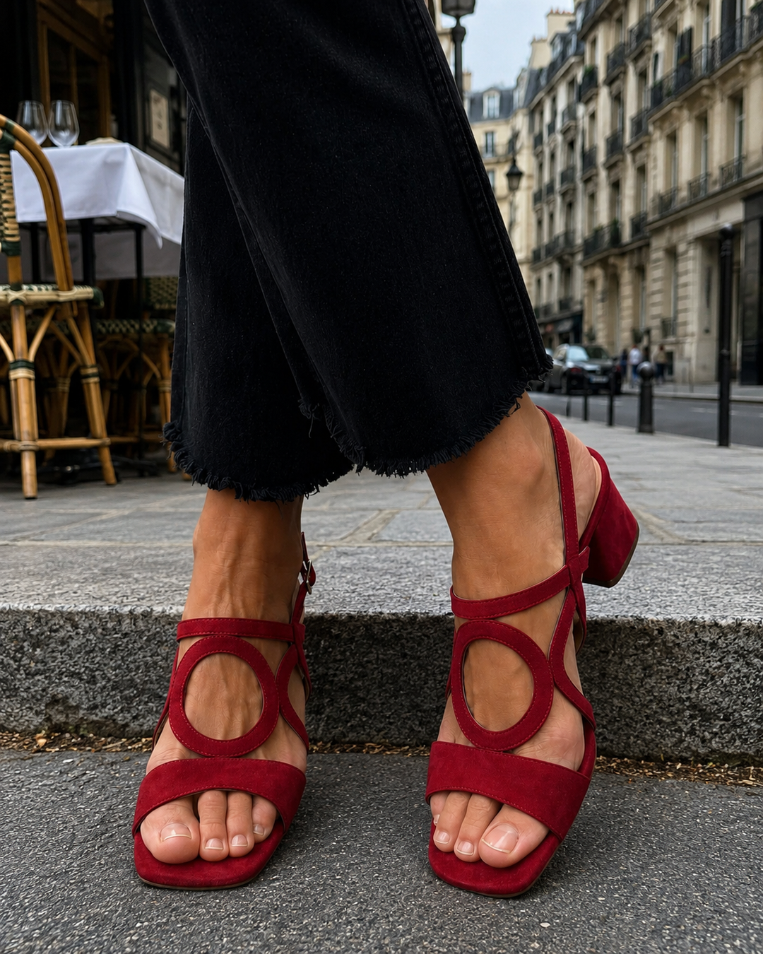 Florette - Blockabsatz-Sandalen mit Riemen-Cut-outs