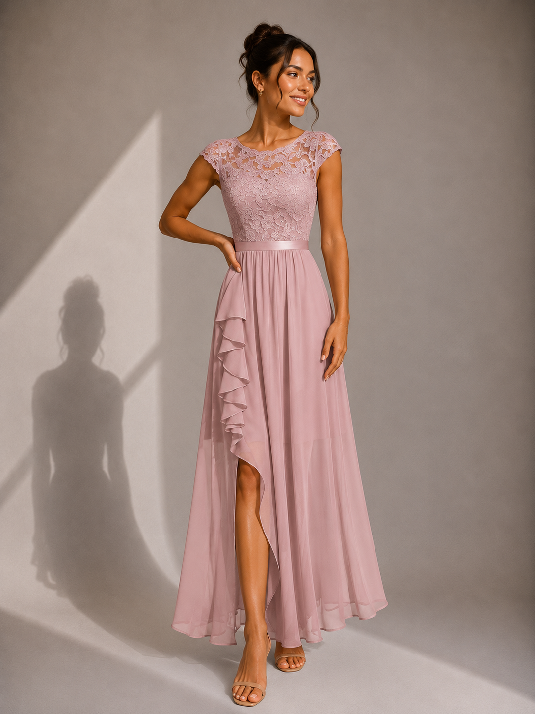 Winsome - Fließendes A-Linien-Maxikleid