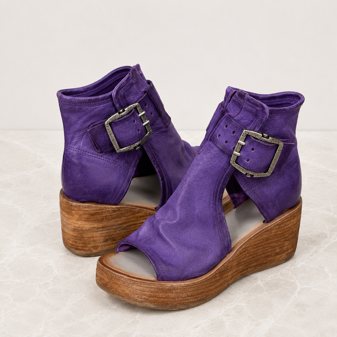 Alarise - gepolsterte Keilsandalen