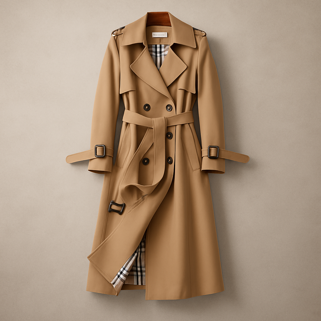 Lila - Taillierter Trenchcoat