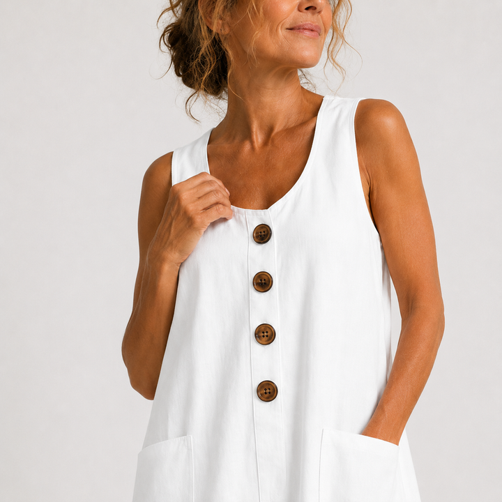 Rosamonde - Luftiges Leinen-Sommerkleid