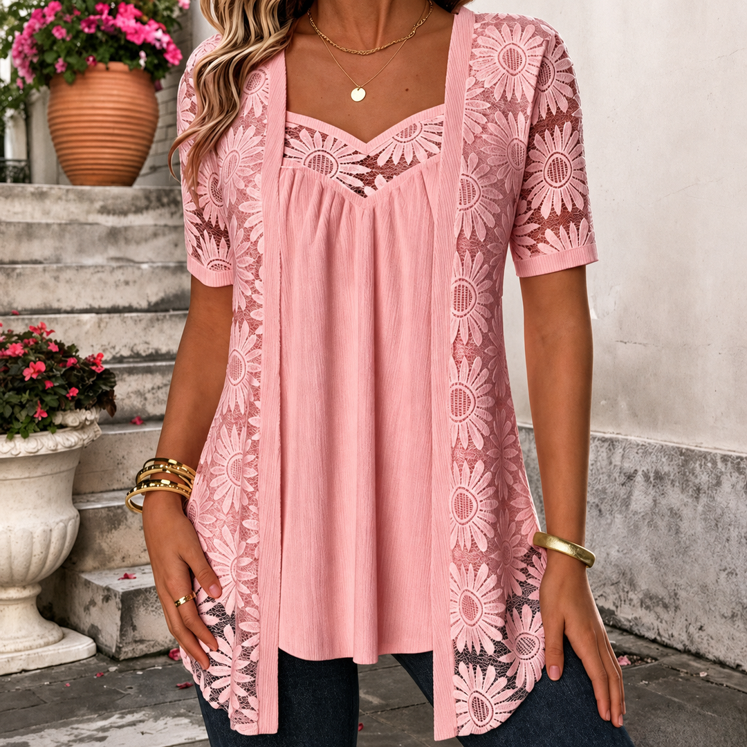 Lucette - Elegante Bluse mit Spitzen-Details