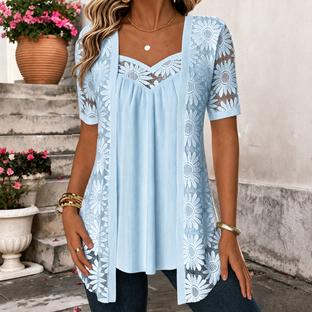 Lucette - Elegante Bluse mit Spitzen-Details
